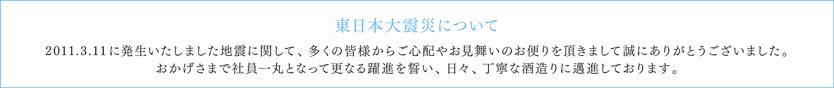 東日本大震災について